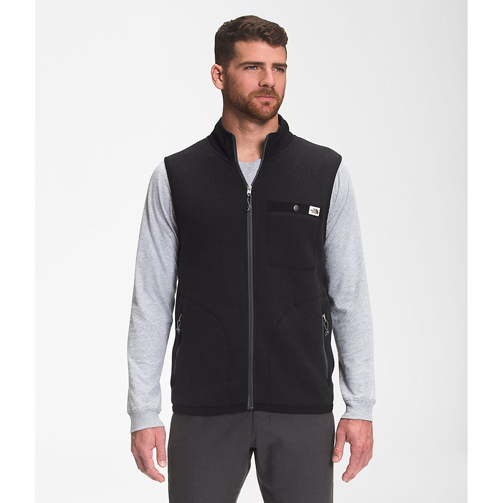 The North Face Vests Mens Australia - The North Face Gordon Lyons Full Zip Black (VJW-831527)